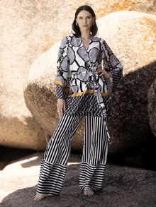 Leer Ben Pants | Lines Black