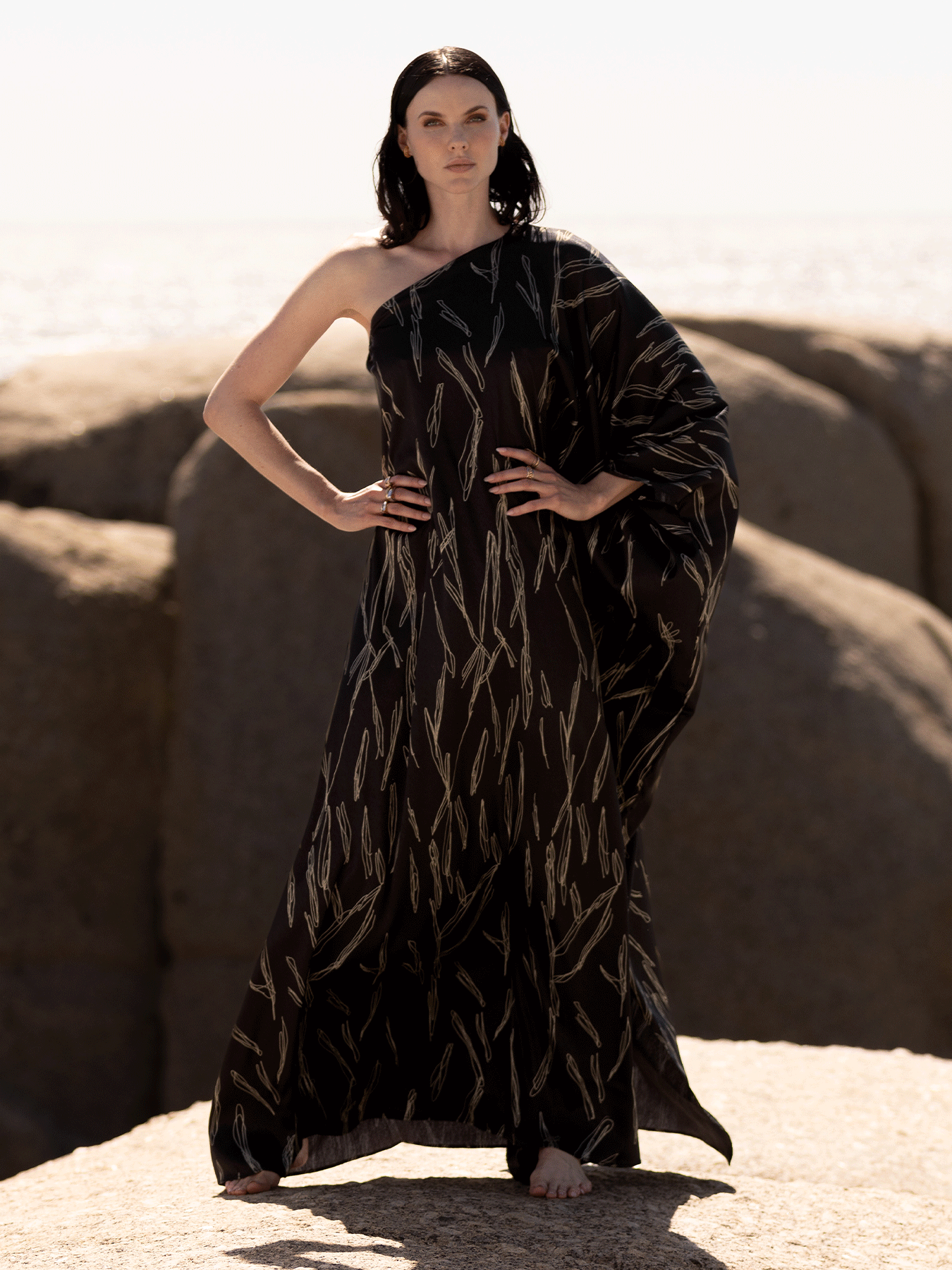 Satu Dress | Scribble Noir