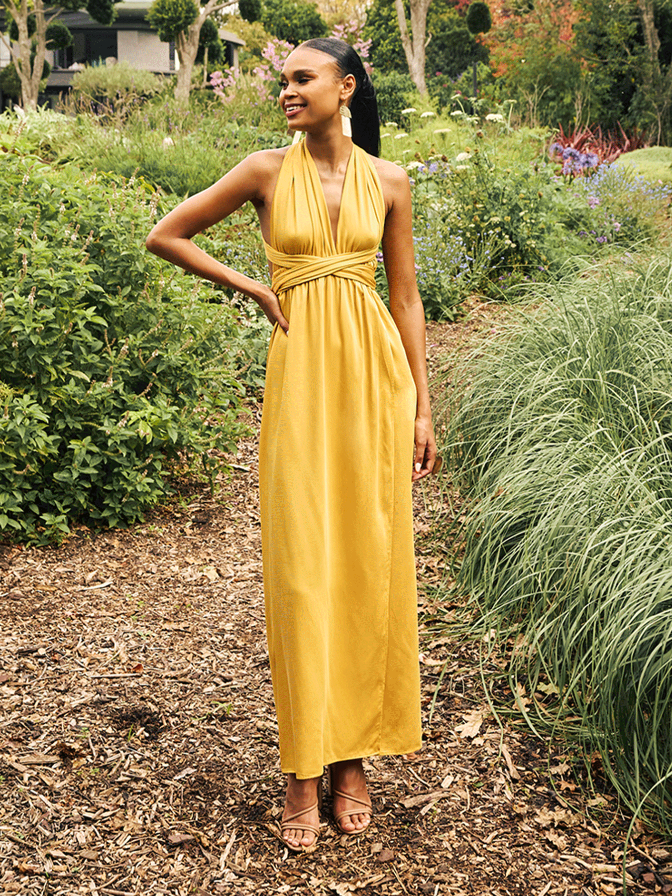 Sustainable Mailys Dress | Solid Mustard
