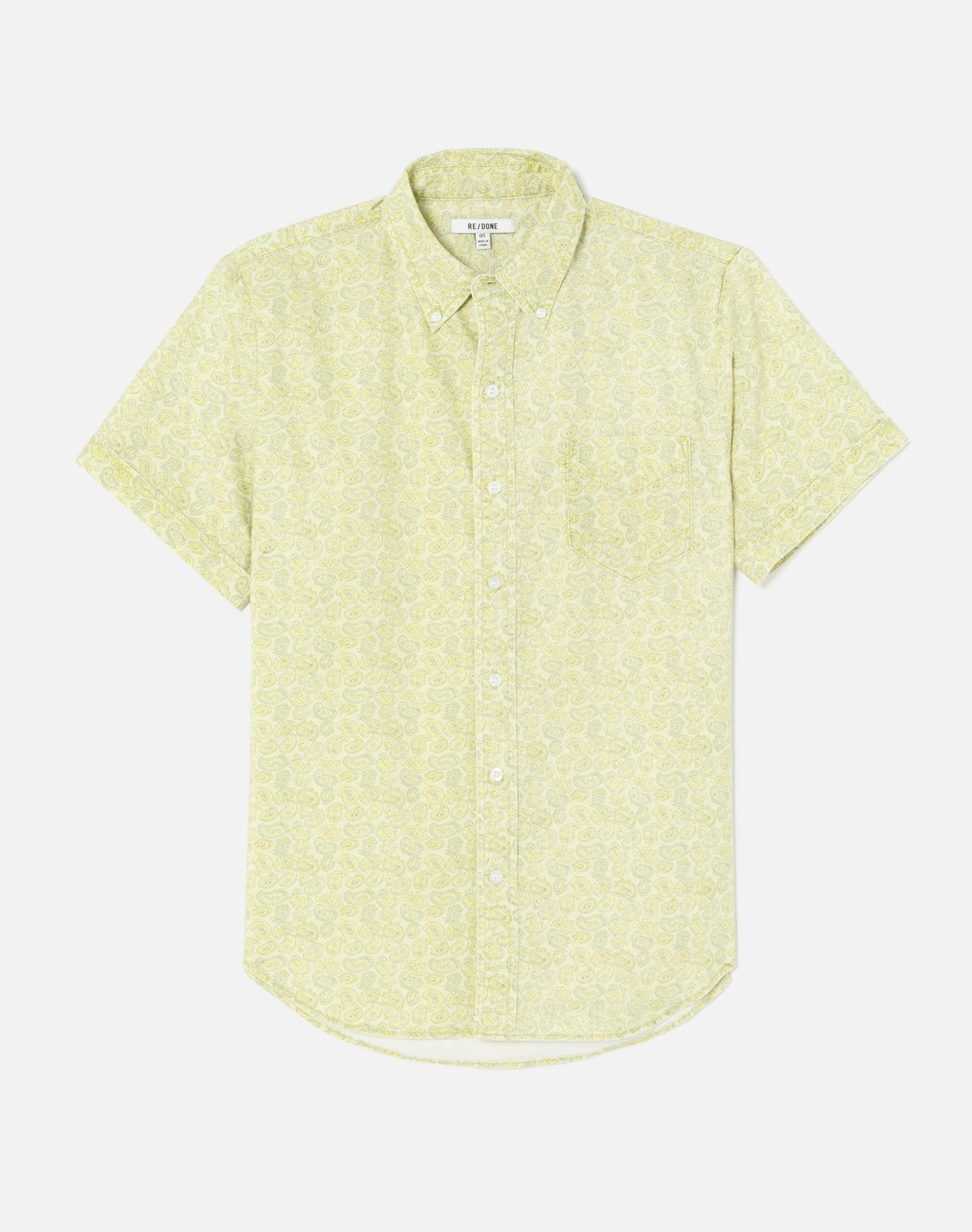 Womens | 70s Short Sleeve Shirt | Citrus Paisley