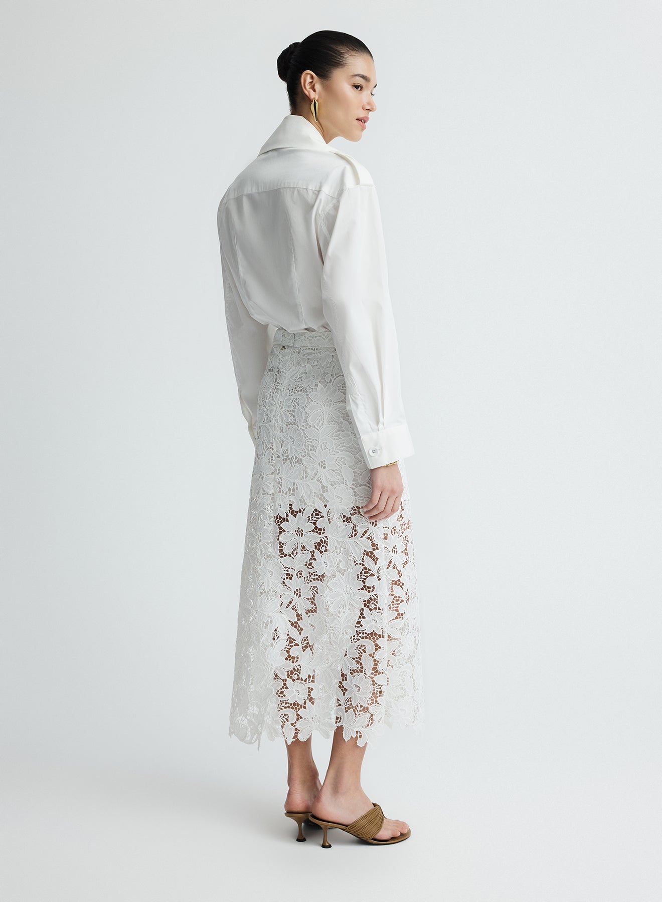 Luna Skirt | White Guipure Lace