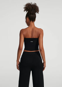 Chunky Knit Crop Top | Black