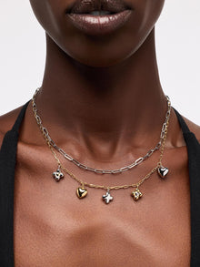 Azura Charm Necklace | 14K Gold on Brass/Rhodium on Brass