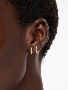 Diamond Flame Studs | 10K Solid Gold | 0.10 CTW Diamonds