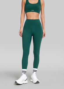 High-Waisted Impact Mesh Leggings | Dark Moss