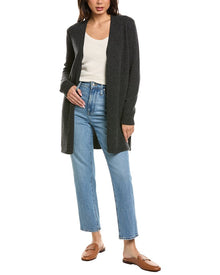 The Cashmere Project | Womens | Classic Open 100% Cashmere Cardigan | Grey