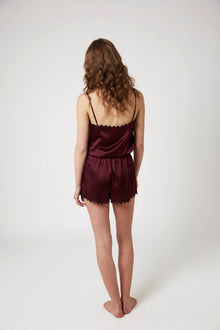 Scallop Romper | Burgundy