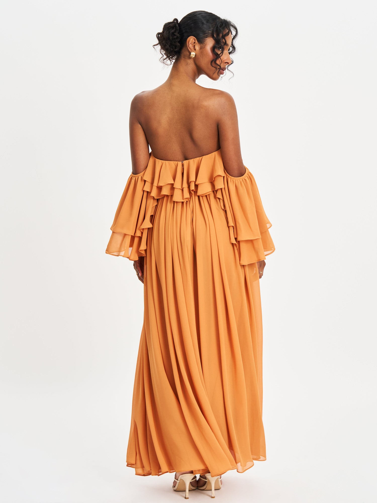 Kaela Off Shoulder Chiffon Maxi Dress | Brickwork