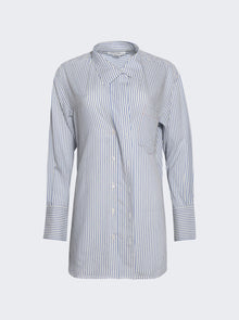 Women | Victoria Beckham | Wrap Tuck Detail Blouse White And Regatta