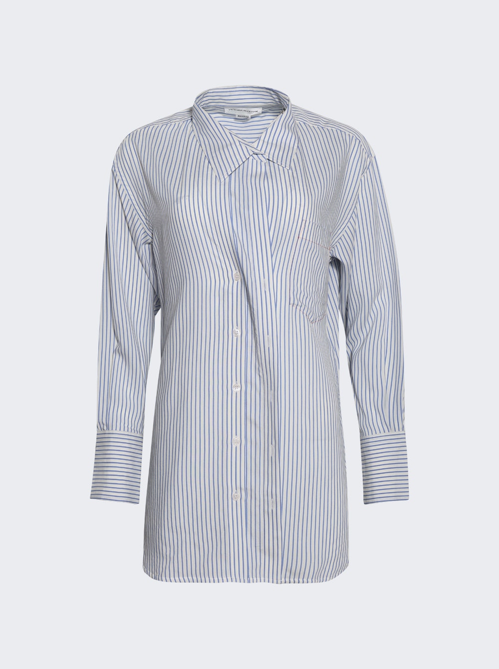 Women | Victoria Beckham | Wrap Tuck Detail Blouse White And Regatta