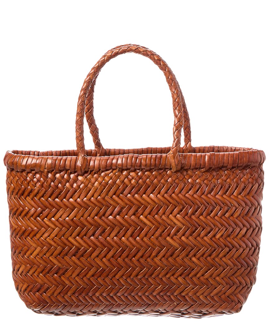 Dragon Diffusion | Womens | Mini Flat Gora Leather Shoulder Bag | Brown