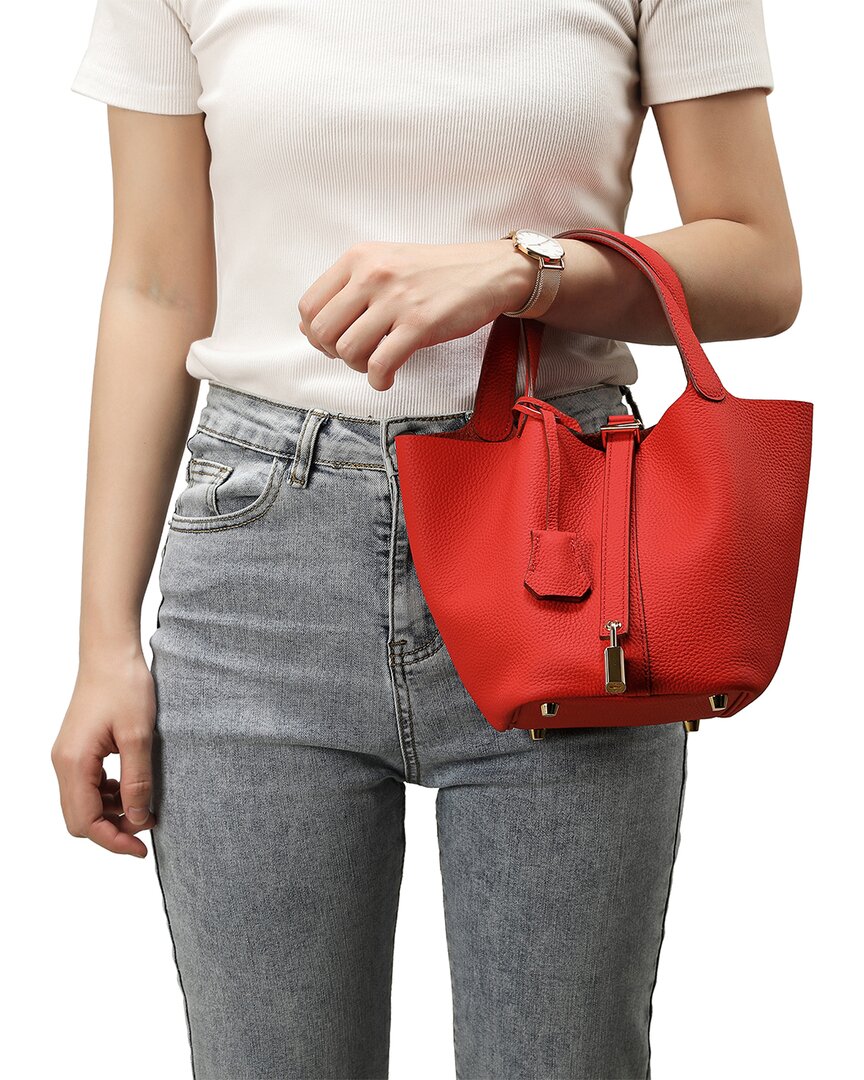 Tiffany & Fred Paris | Womens | Leather Top Handle Satchel | Red