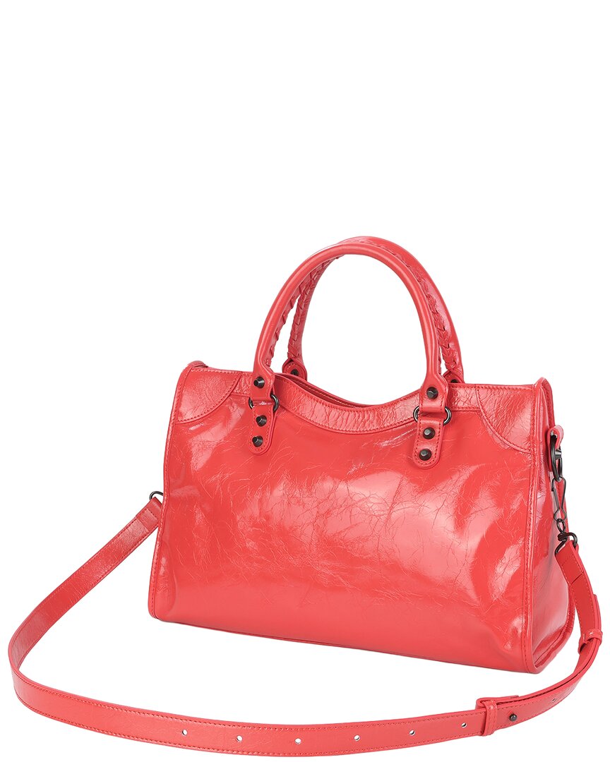 Tiffany & Fred Paris | Womens | Distressed Leather Satchel | Red