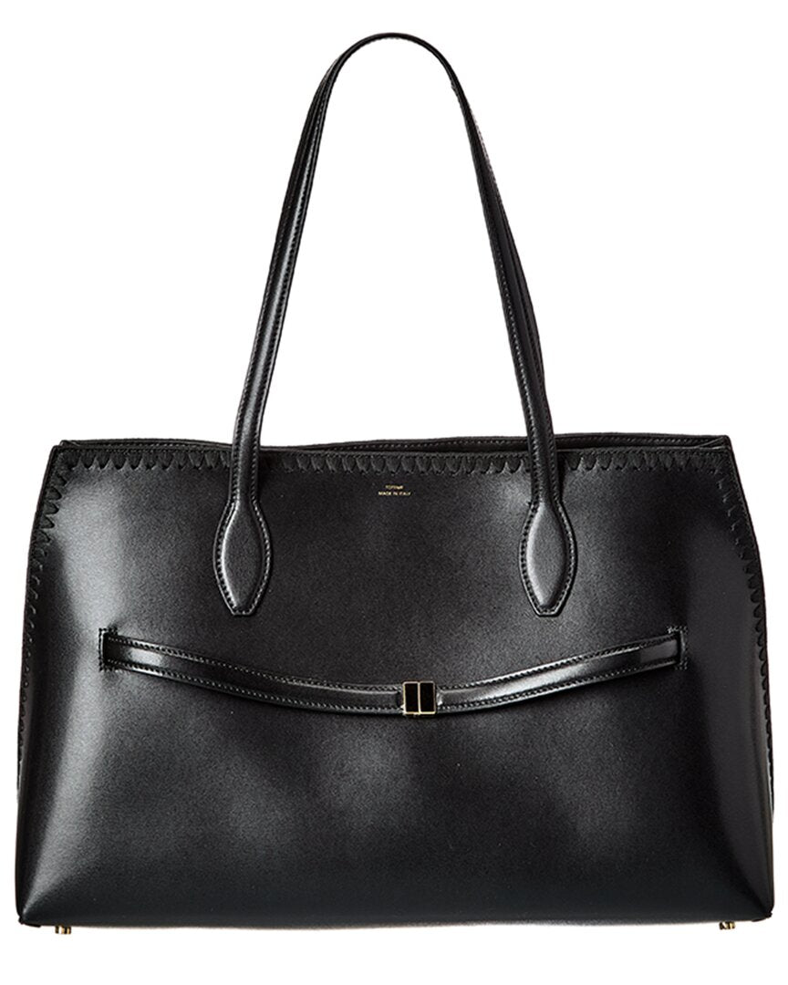 TOTEME | Womens | Lounge Leather Tote | Black