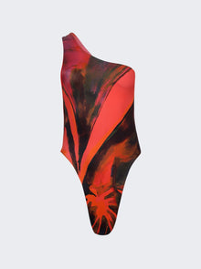 Women | Louisa Ballou | Plunge Swimsuit | Queens Gambit Red