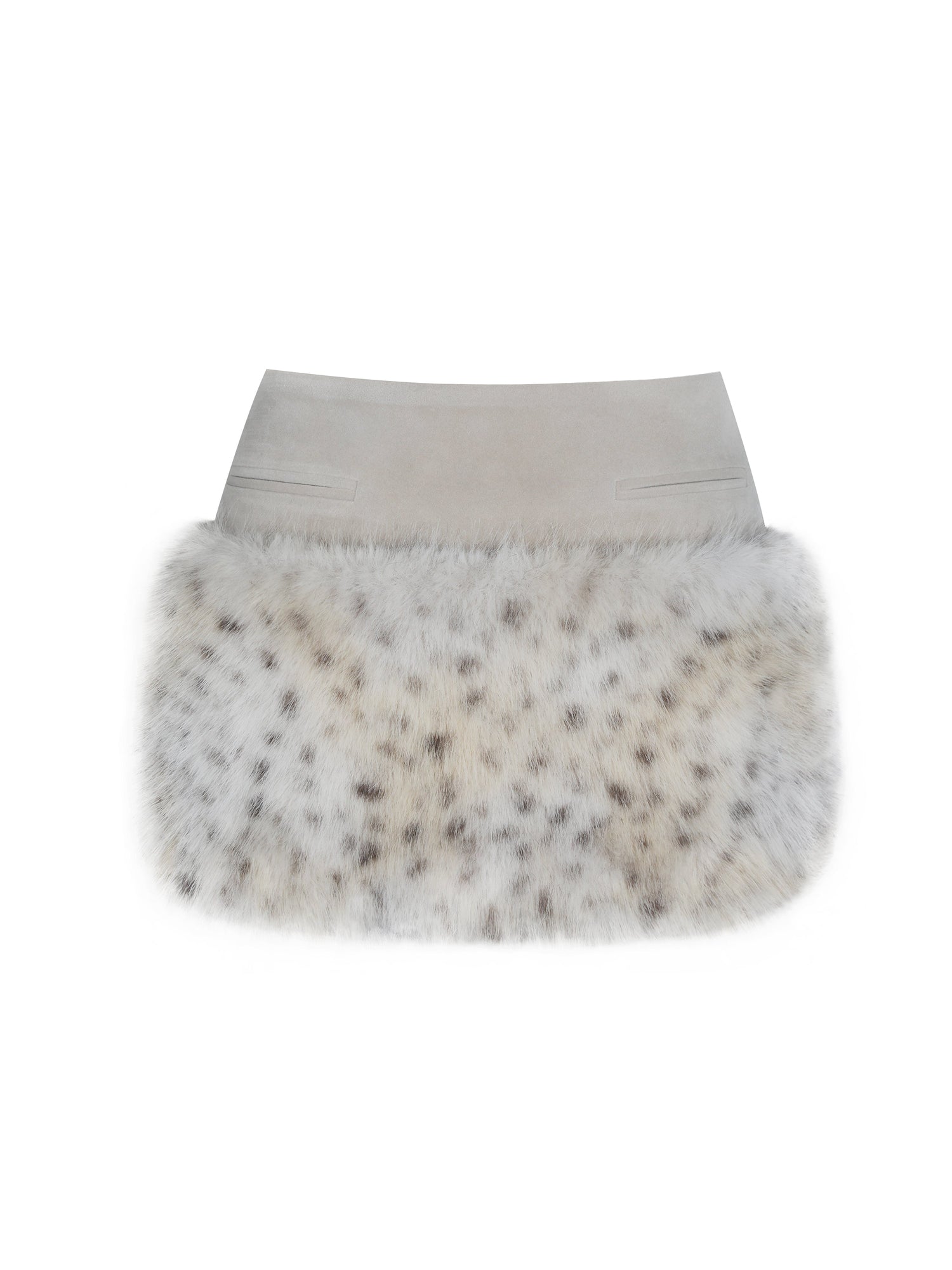 Sariah Suede Cheetah Low-Waisted Micro Skirt | Tan