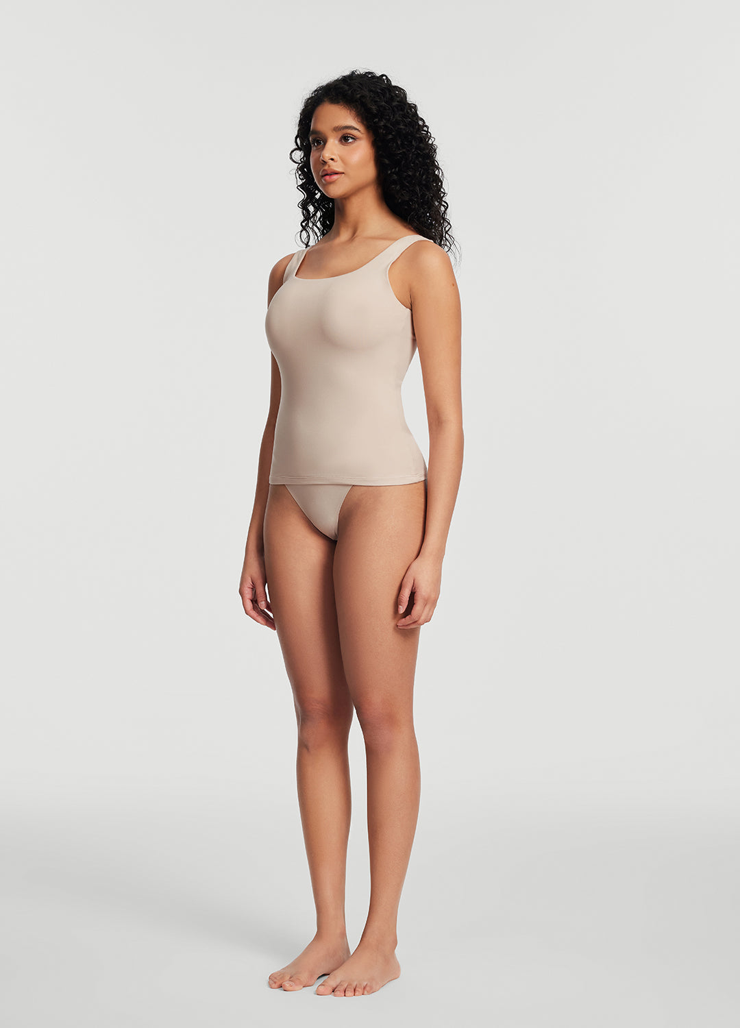 Square Neck Tank Top | Oat Milk