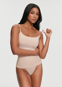 Thin Strap Tank Top | Oat Milk