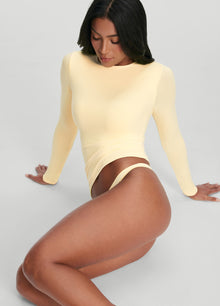 Crew Neck Long Sleeve Top | Lemon Meringue