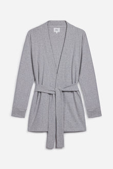 Pointelle Lounge Robe | Heather Grey
