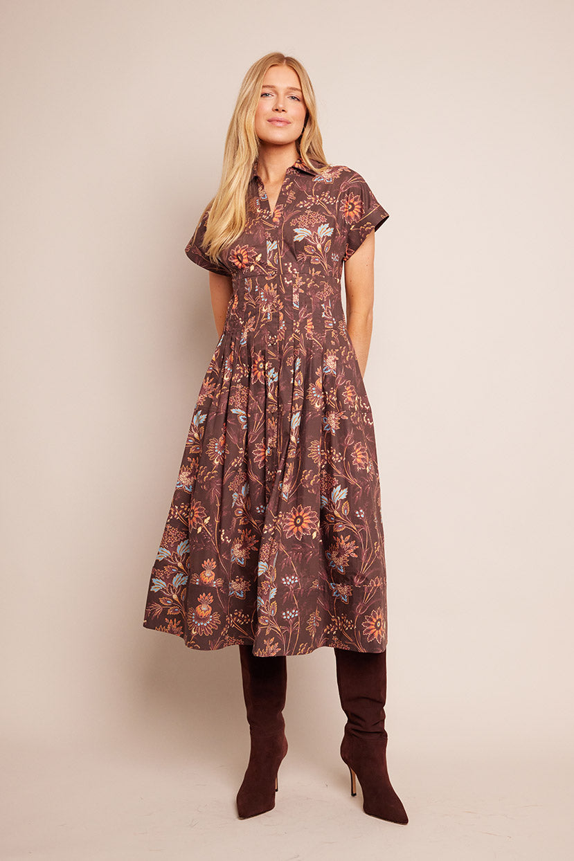 Nash Dress | Brown Vine Blooms