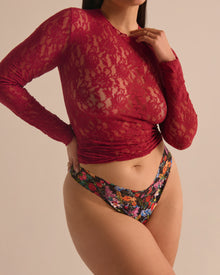 Signature Lace Original Rise Thong - II | Hypnotic (Black)
