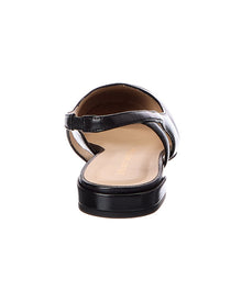 Stuart Weitzman | Womens | Sleek Leather Slingback Flat | Black