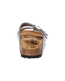 Birkenstock | Womens | Arizona Narrow Glitter Leather Sandal | Silver