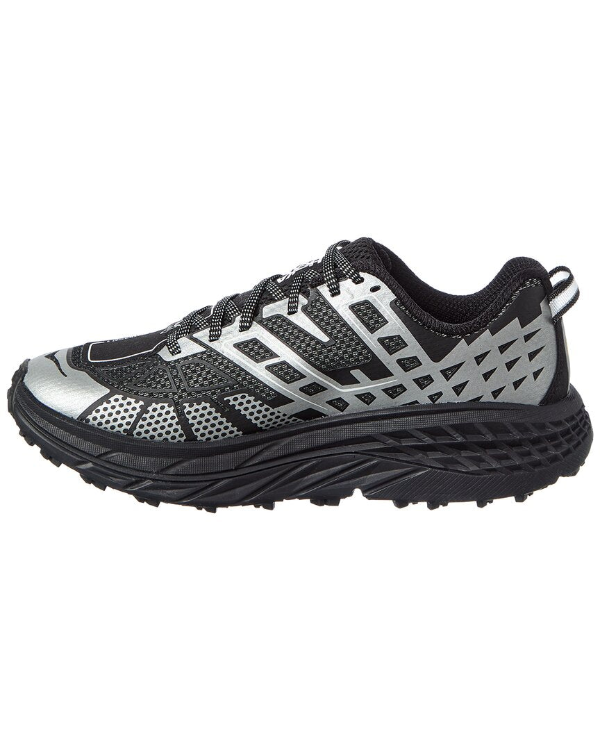 Hoka | Womens | U Speed 2 TS Leather & Canvas Sneaker | Black