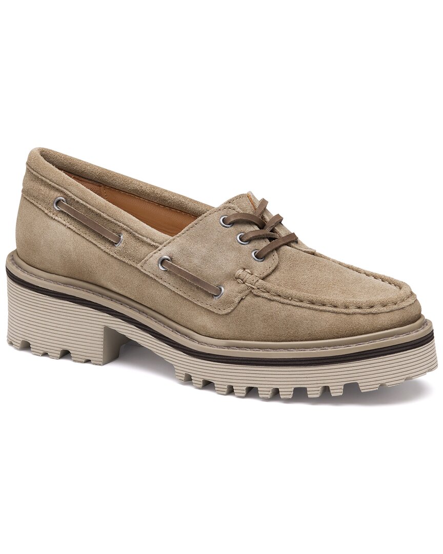 Johnston & Murphy | Womens | Emmalyn Suede Boat Shoe | Taupe