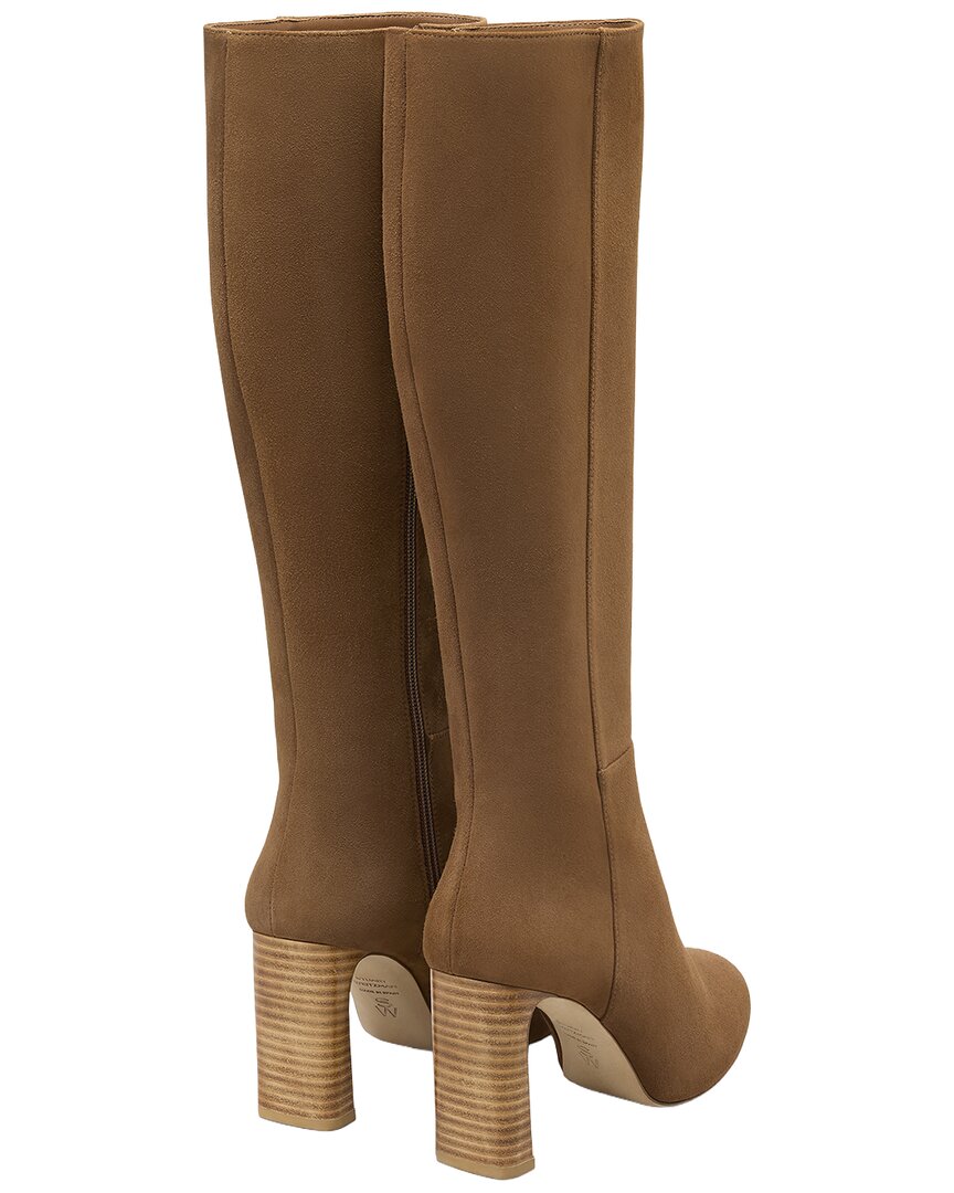 Stuart Weitzman | Womens | Babette Platform Zip Suede Boot | Brown