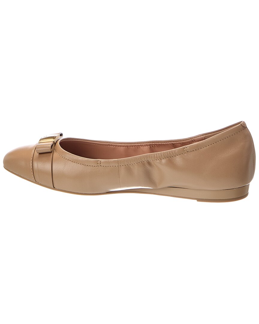 Cole Haan | Womens | Go-To Tova Bow Leather Ballet Flat | Beige
