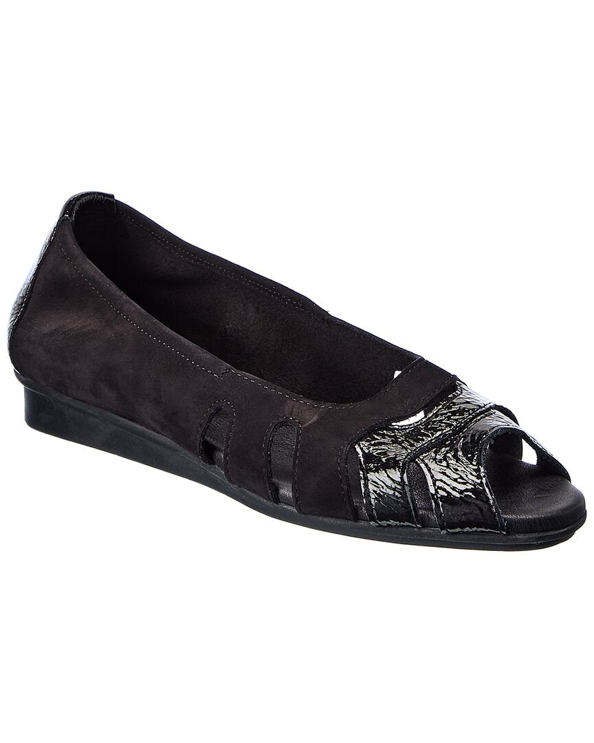 Arche | Womens | Ninova Leather Flat | Black
