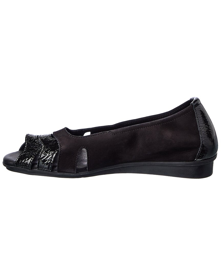 Arche | Womens | Ninova Leather Flat | Black