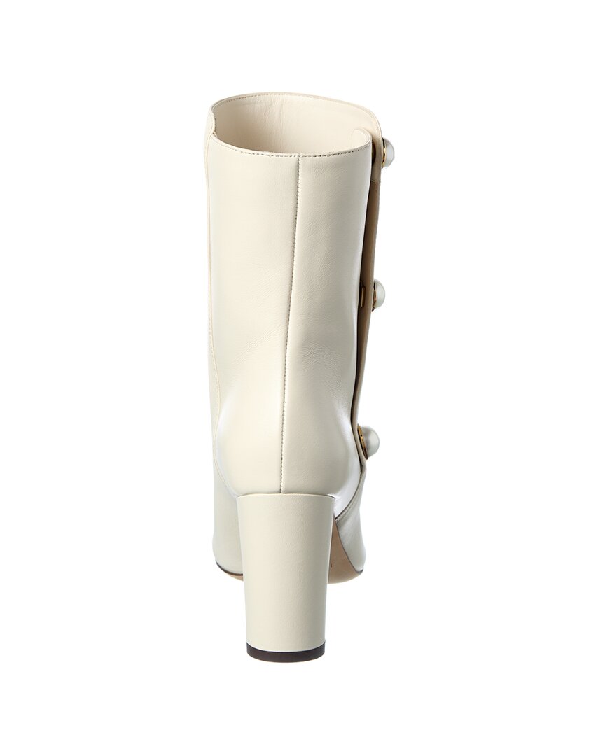 Jimmy Choo | Womens | Rina 85 Leather Boot | White