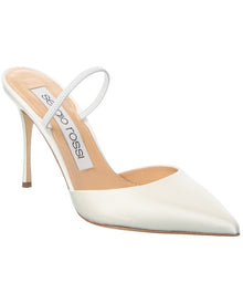Sergio Rossi | Womens | Godiva Bridal Satin Pump - I | White