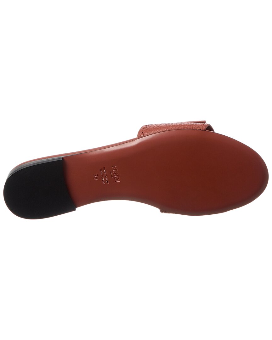 FENDI | Womens | FF Baguette Leather Sandal | Brown