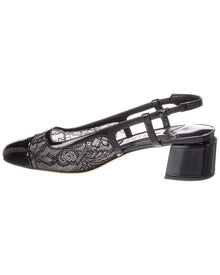 Jimmy Choo | Womens | Jimmy Elisa 45 Leather Slingback Pump | Black