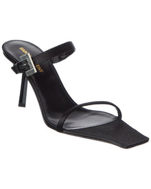 Saint Laurent | Womens | Satin Sandal | Black