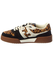 FENDI | Womens | Match Haircalf & Suede Sneaker | Brown Multi