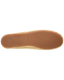 Prada | Womens | Logo Raffia Crochet Ballerina Flat | Beige