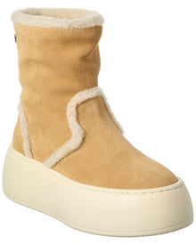 Giuseppe Zanotti | Womens | Alma Suede & Shearling Platform Boot | Brown