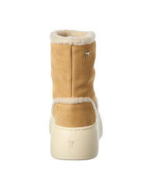 Giuseppe Zanotti | Womens | Alma Suede & Shearling Platform Boot | Brown