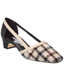 Manolo Blahnik | Womens | Varro 40 Wool & Leather Pump | White