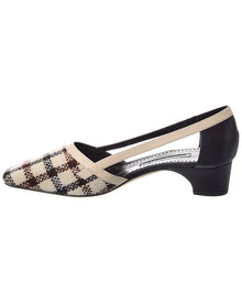 Manolo Blahnik | Womens | Varro 40 Wool & Leather Pump | White