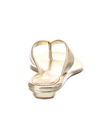 Christian Louboutin | Womens | Miss Z Leather Thong Sandal | Gold