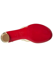 Christian Louboutin | Womens | Miss Z Leather Thong Sandal | Gold