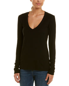 James Perse | Womens | Relaxed Casual Long Sleeve T-Shirt | Black