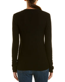 James Perse | Womens | Relaxed Casual Long Sleeve T-Shirt | Black