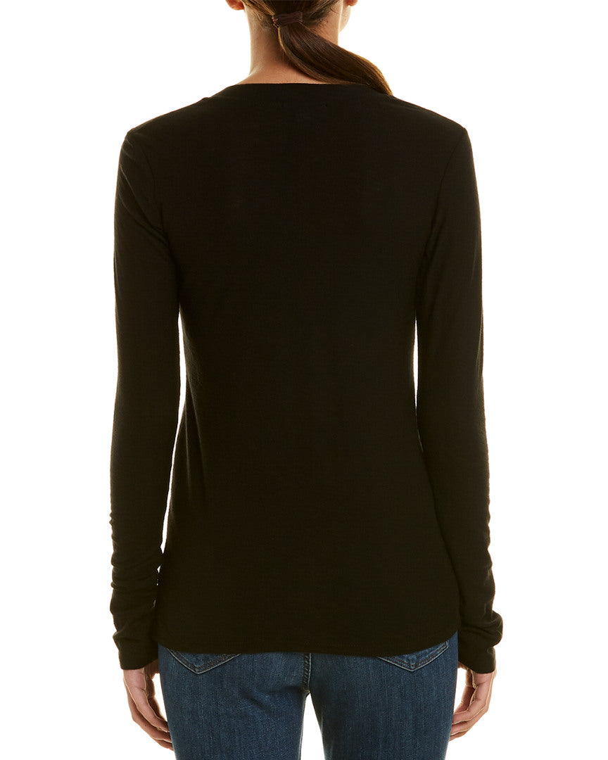 James Perse | Womens | Relaxed Casual Long Sleeve T-Shirt | Black